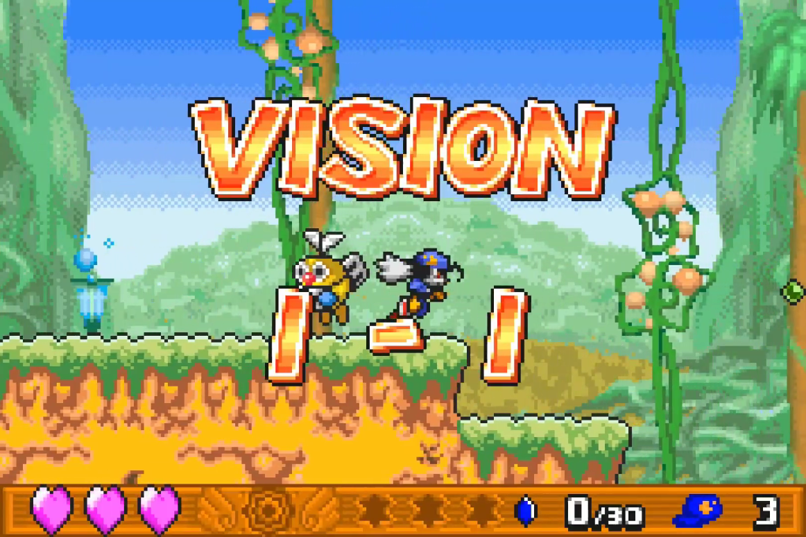 Tela de Dream Shards em Klonoa 2 Dream Champ Tournament