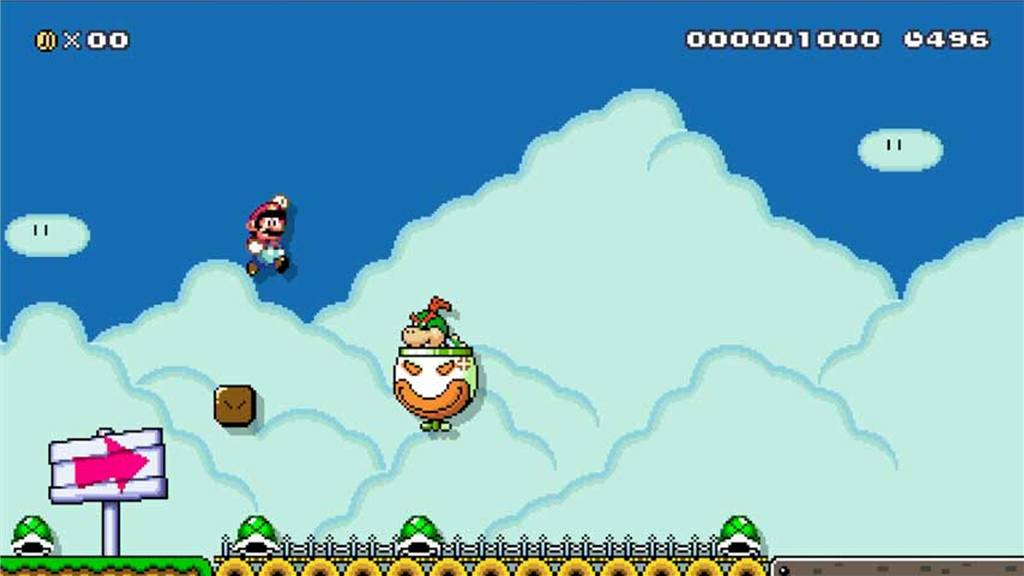 Fase criada em Super Mario Maker.