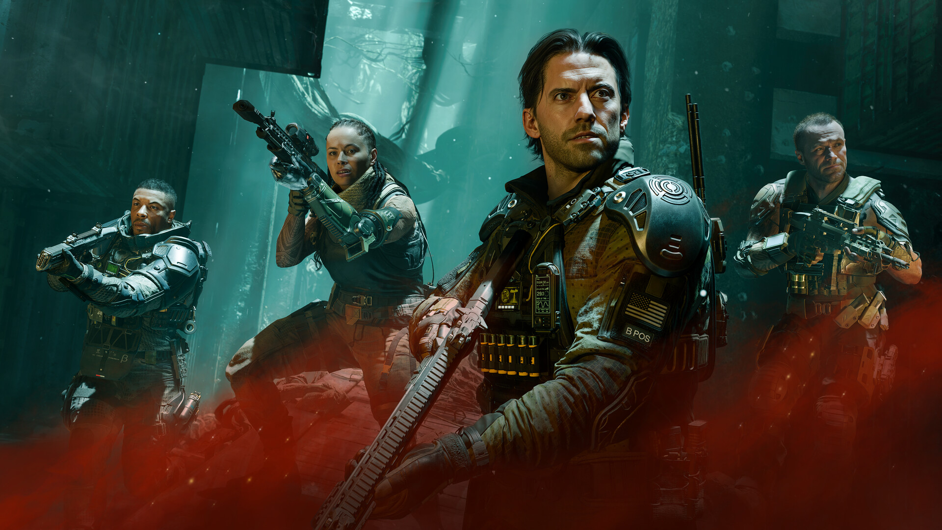 David Mason e três integrantes da JSOC na campanha de Black Ops 7