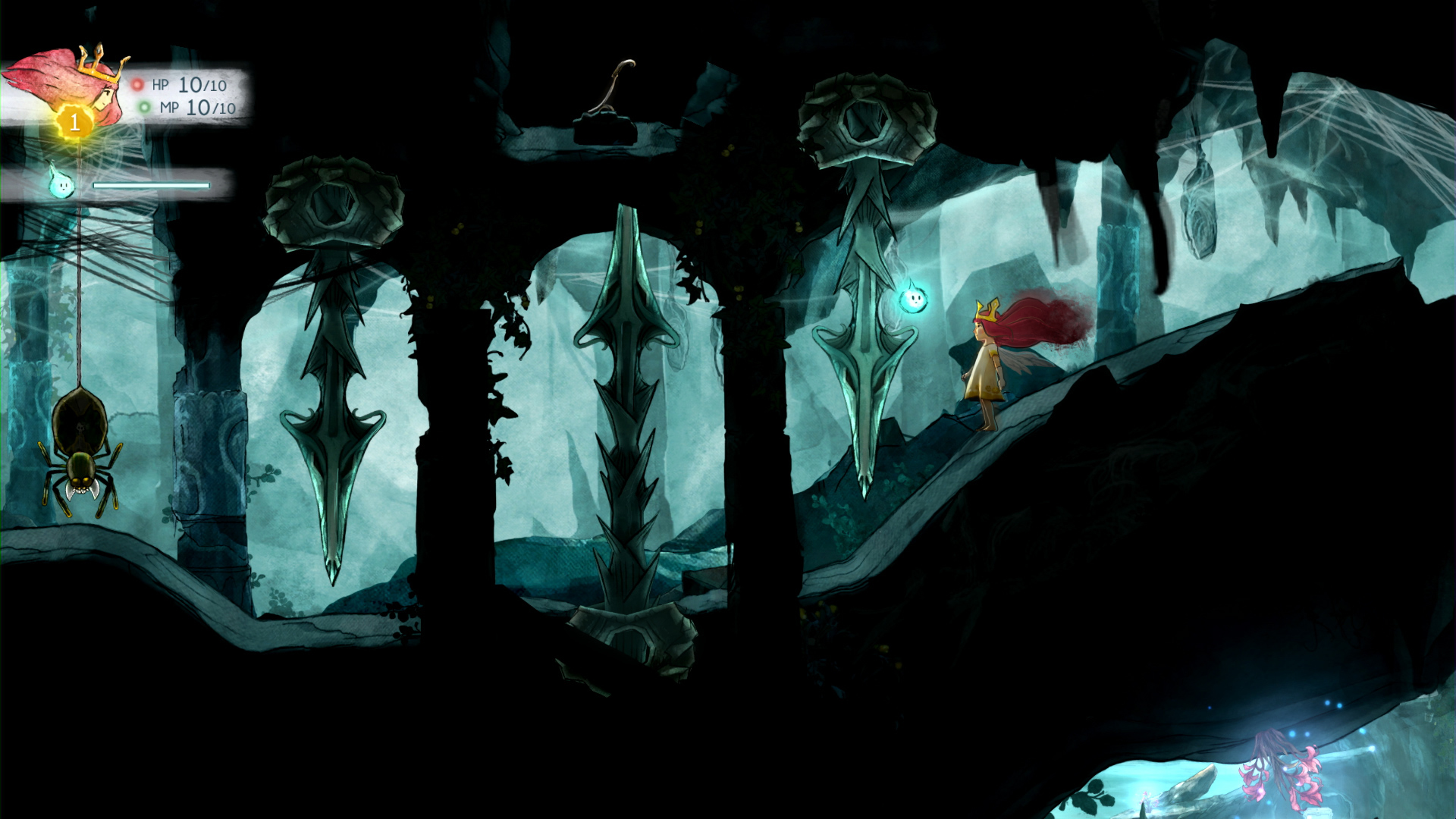 Child of Light com batalha e interface de RPG