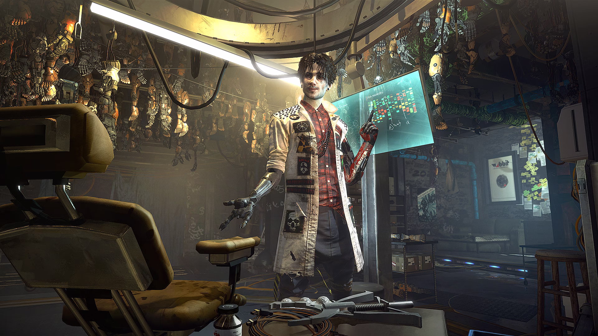 Adam Jensen durante uma missão em Praga