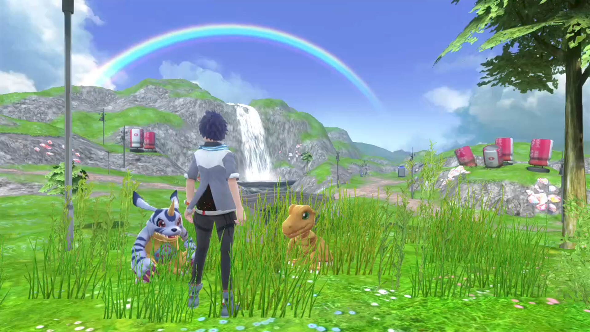 Dois parceiros acompanham o protagonista em Digimon World: Next Order.