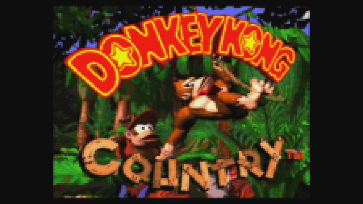 Imagem oficial de Donkey Kong Country com DK, Diddy e personagens da ilha