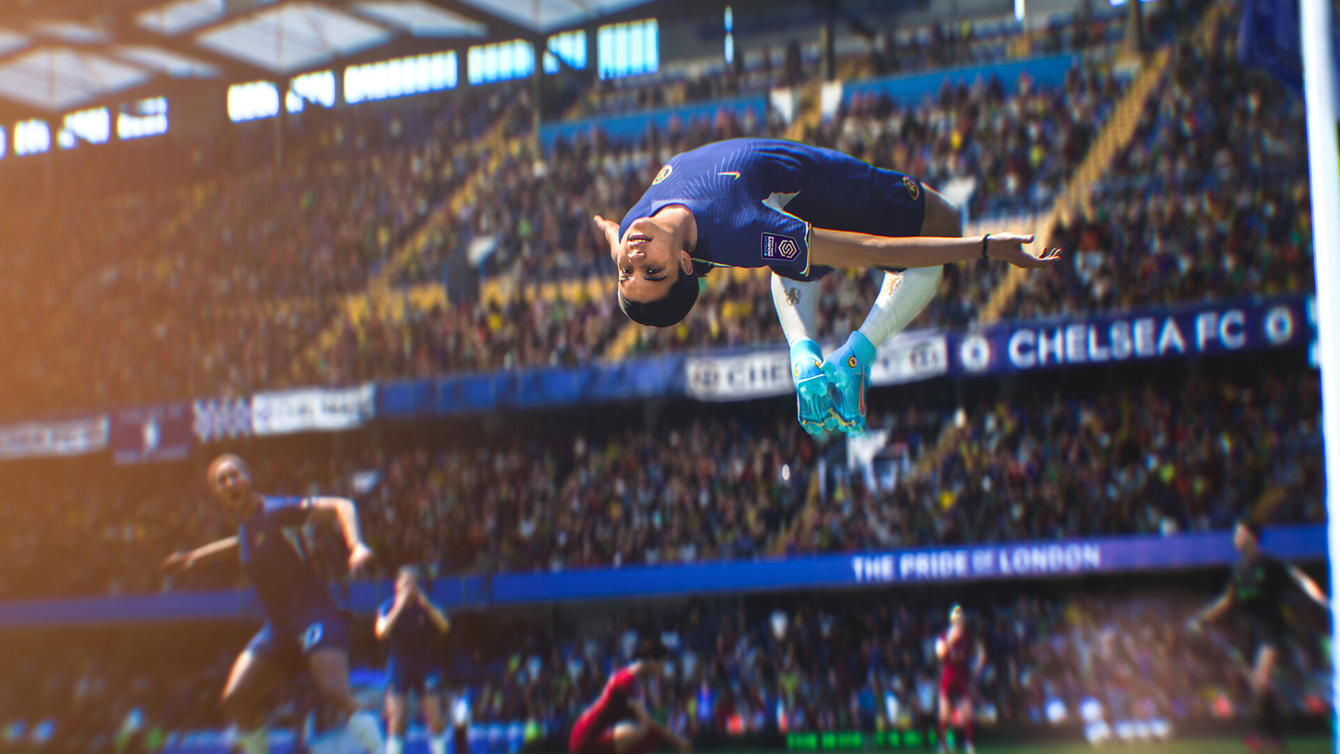 Sam Kerr comemora diante da torcida em EA Sports FC 24