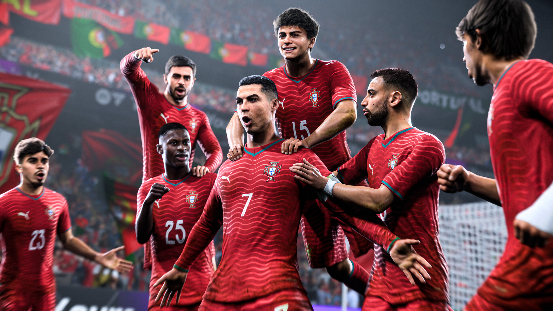 Uma partida em andamento em EA Sports FC 26