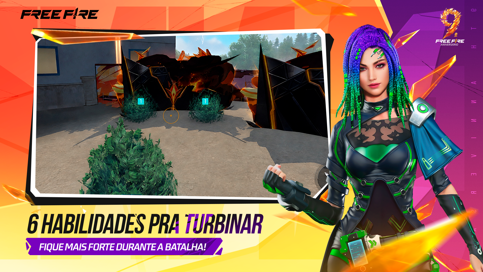 Gloo Walls formam barreiras entre edifícios em Free Fire