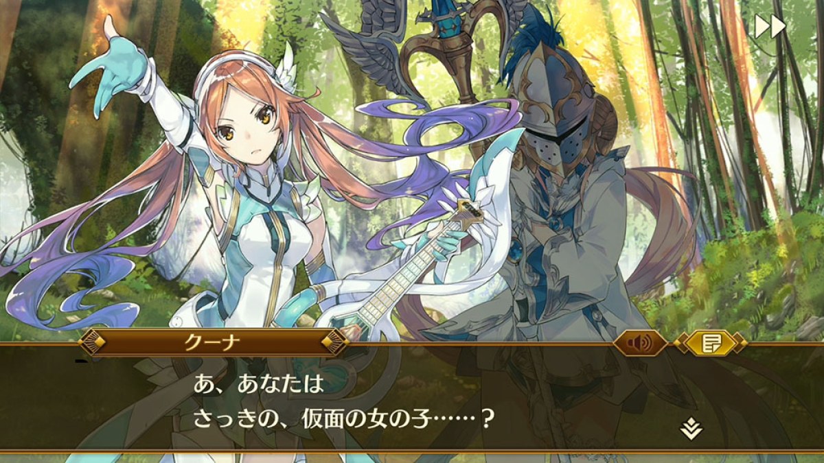 Cena de história de Idola Phantasy Star Saga com personagem em destaque