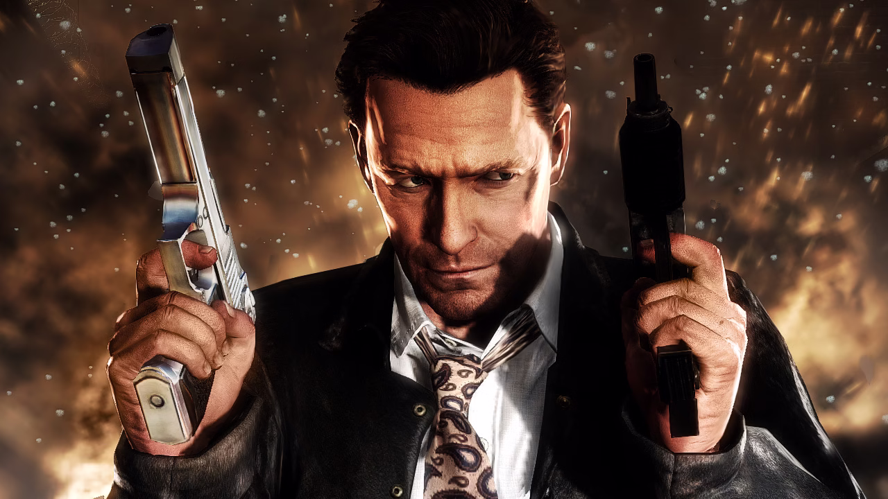 Max Payne armado num ambiente urbano de Max Payne 3.