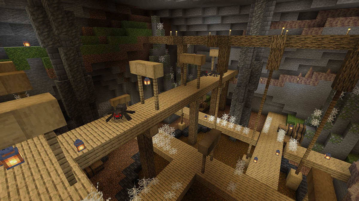 Mina subterrânea em Minecraft