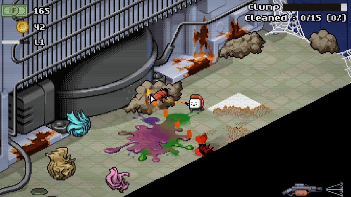 Cena de exploração e combate contra mofo em Moldwasher