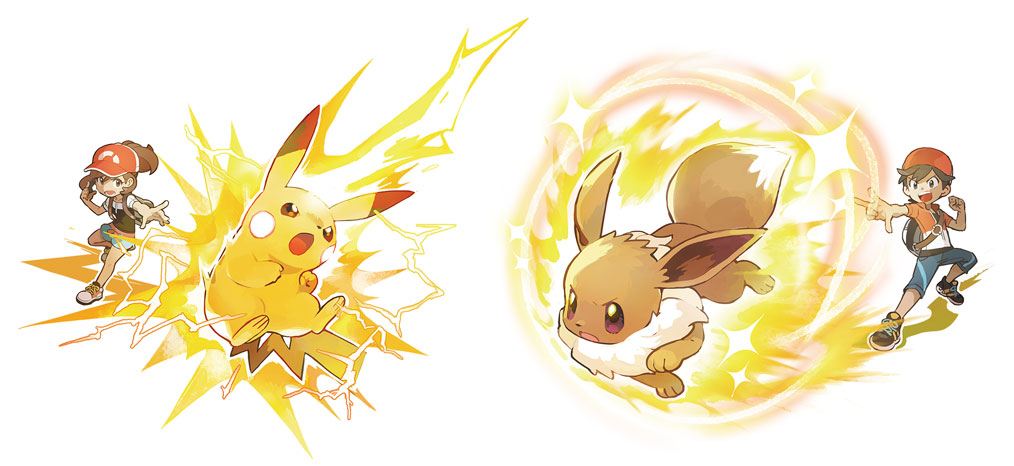 Movimentos exclusivos de Pikachu e Eevee em Pokémon Let's Go.