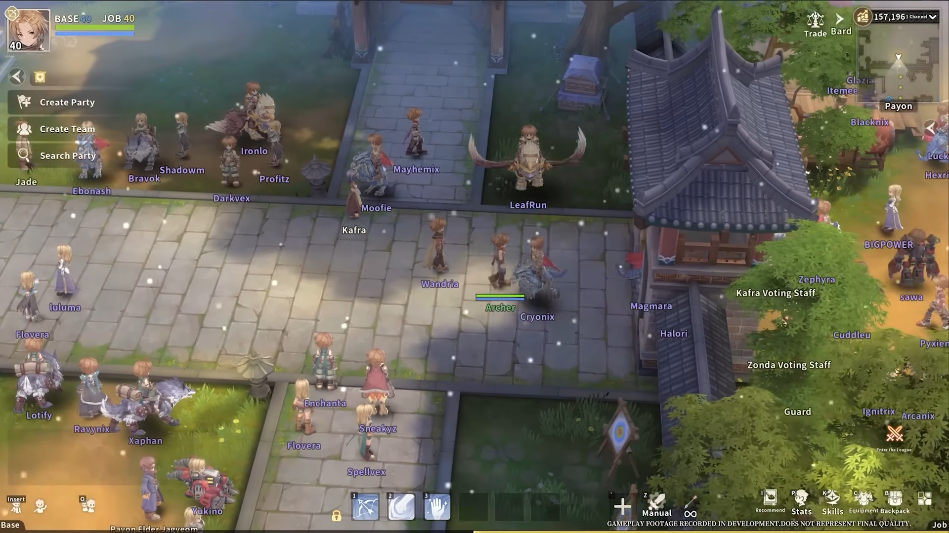 Jogadores reunidos em Payon durante o desenvolvimento de Ragnarok Online 3.