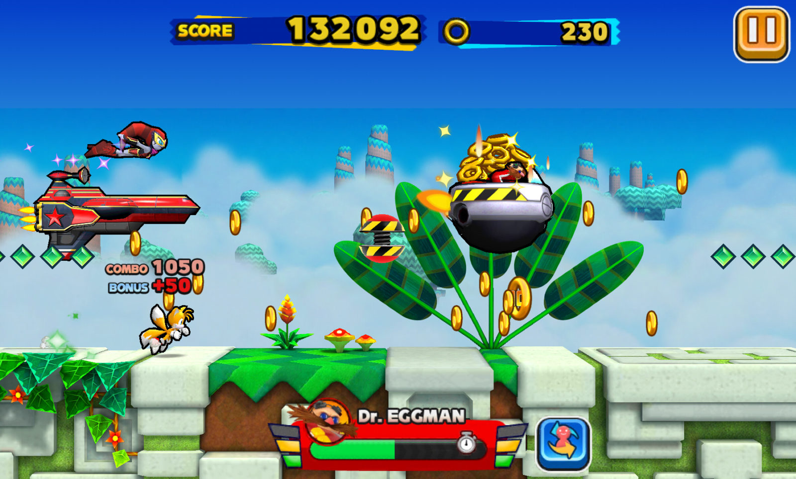 Progressão e elementos de RPG tornaram Sonic Runners ótimo jogo gratuito #1