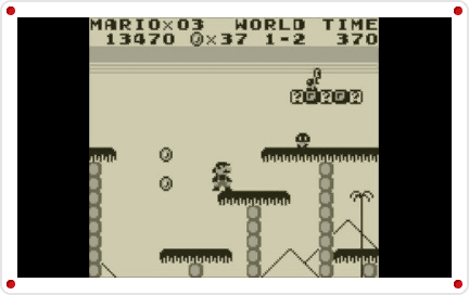 Mario atravessa uma fase monocromática de Super Mario Land