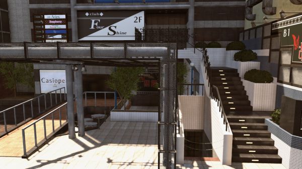 Prédio do clube cabaré Four Shine em Yakuza Kiwami 2