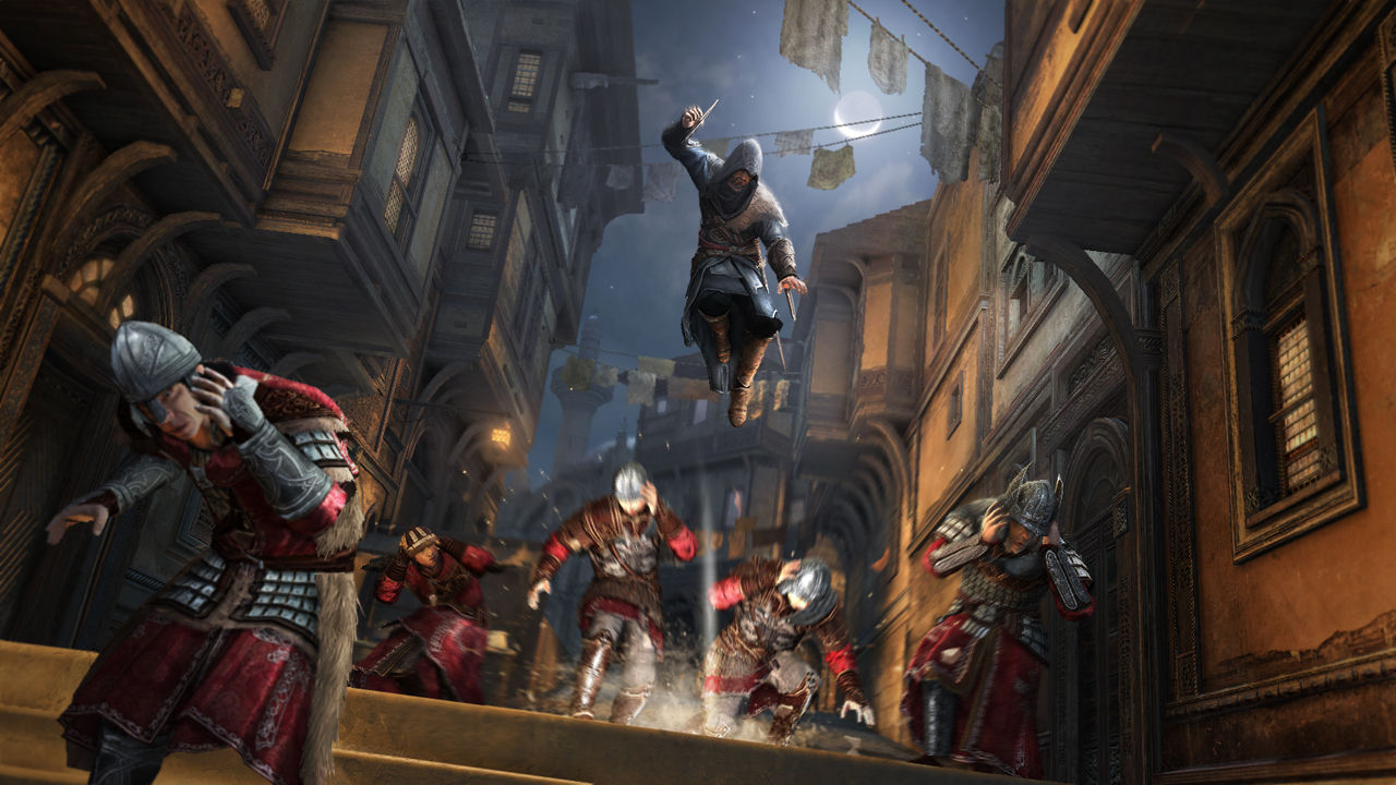 Ezio em cenário de Constantinopla em Assassin’s Creed Revelations