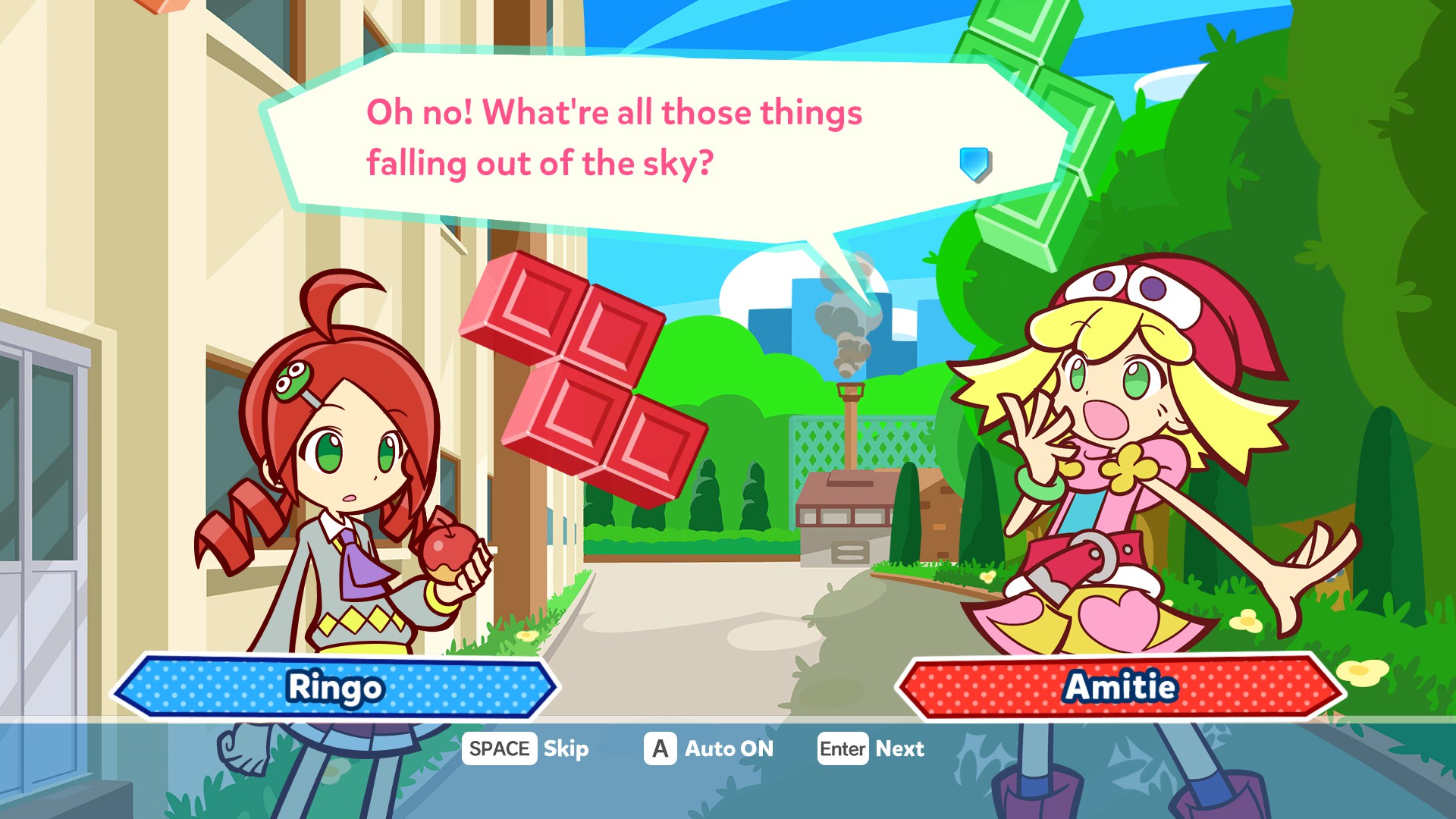 Personagens e campos de puzzle em Puyo Puyo Tetris
