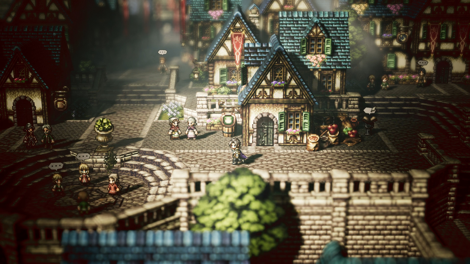 Octopath Traveler em imagem oficial.