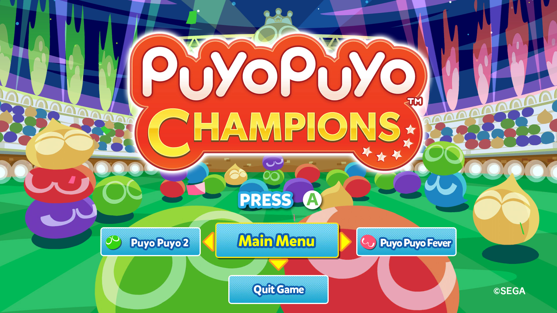 Personagens e interface de Puyo Puyo Champions