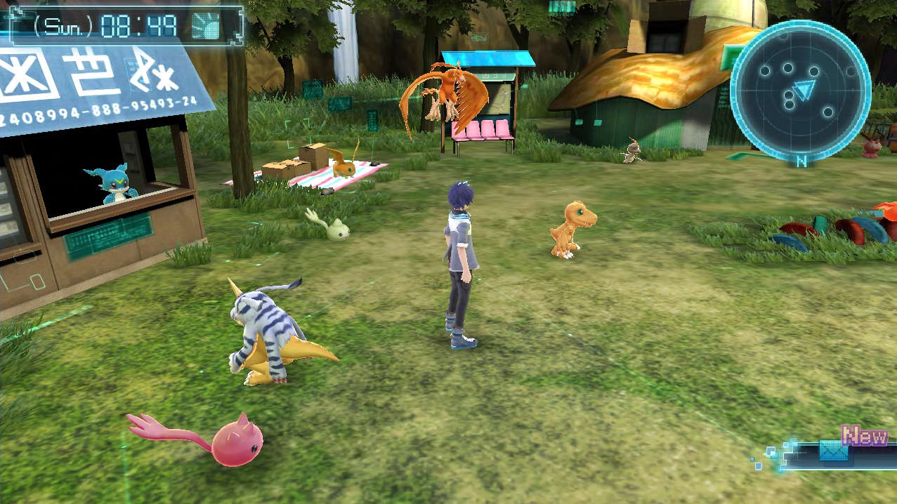 Encontre materiais para melhorar construções em Digimon World: Next Order