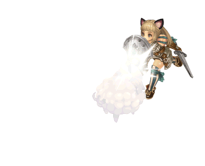 Classe de Tree of Savior usando uma habilidade com escudo