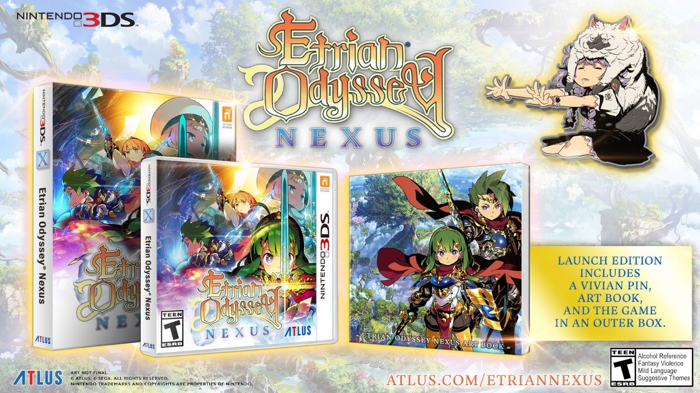Imagem relacionada ao artigo Atlus revela edição de lançamento de Etrian Odyssey Nexus
