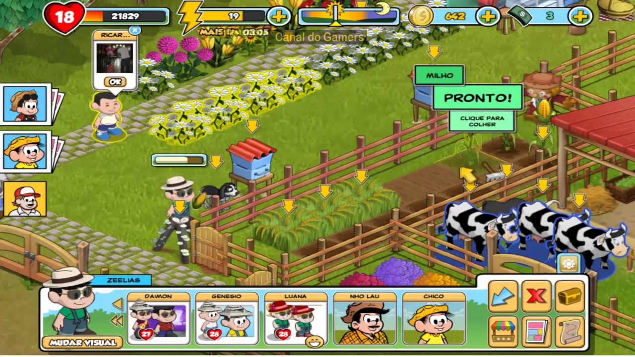 Imagem 4 da seção Turma do Chico Bento (Facebook e Orkut - 2012) em Conheça os jogos oficiais da Turma da Mônica