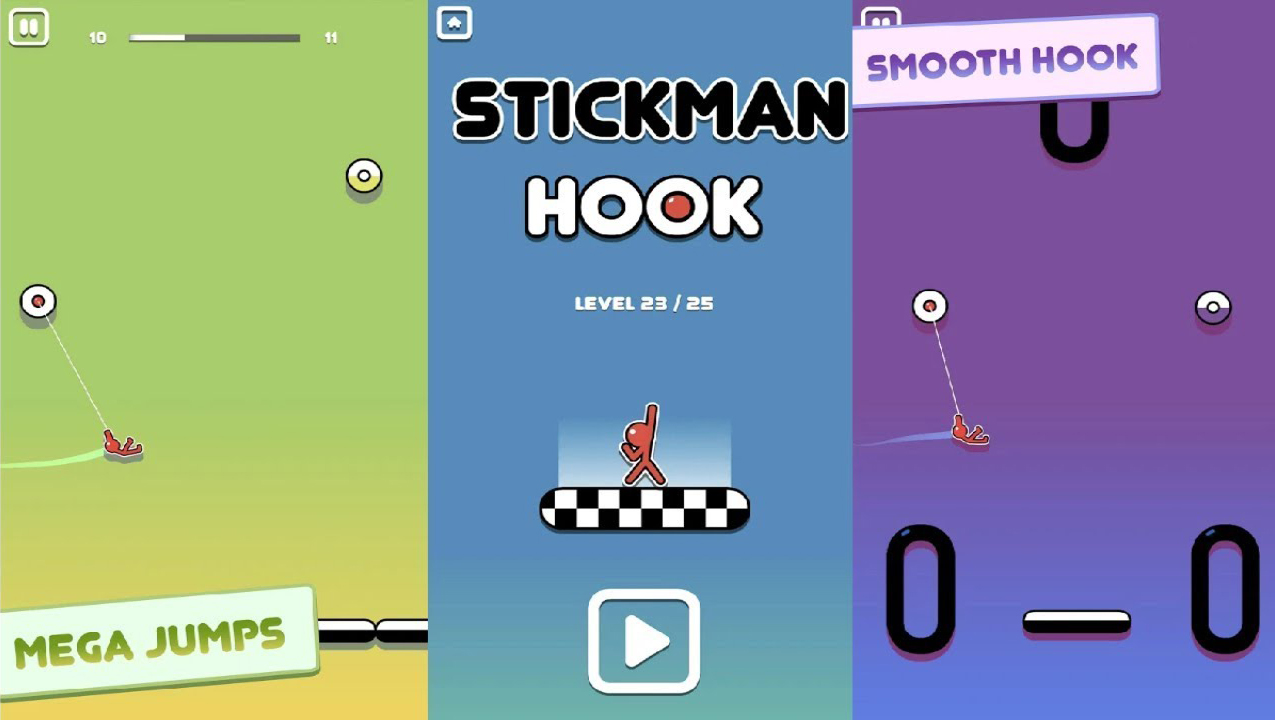 Seja o novo 'Tarzan' jogando Stickman Hook