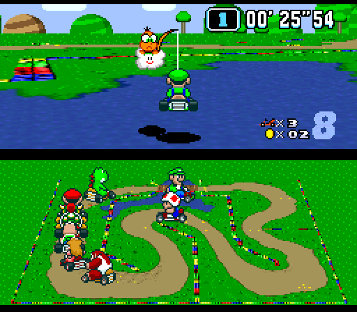 Imagem 6 da seção Análise técnica em Super Mario Kart: O início de um novo gênero