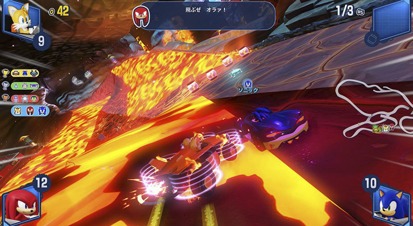 Gelo e Lava se misturam numa nova fase de Team Sonic Racing